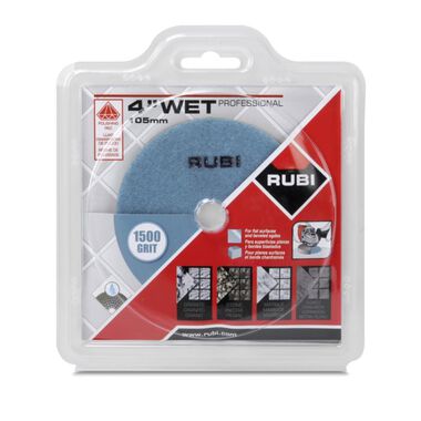 Rubi Tools Resin Wet Polishing Pad 1500 Grit 4 In.