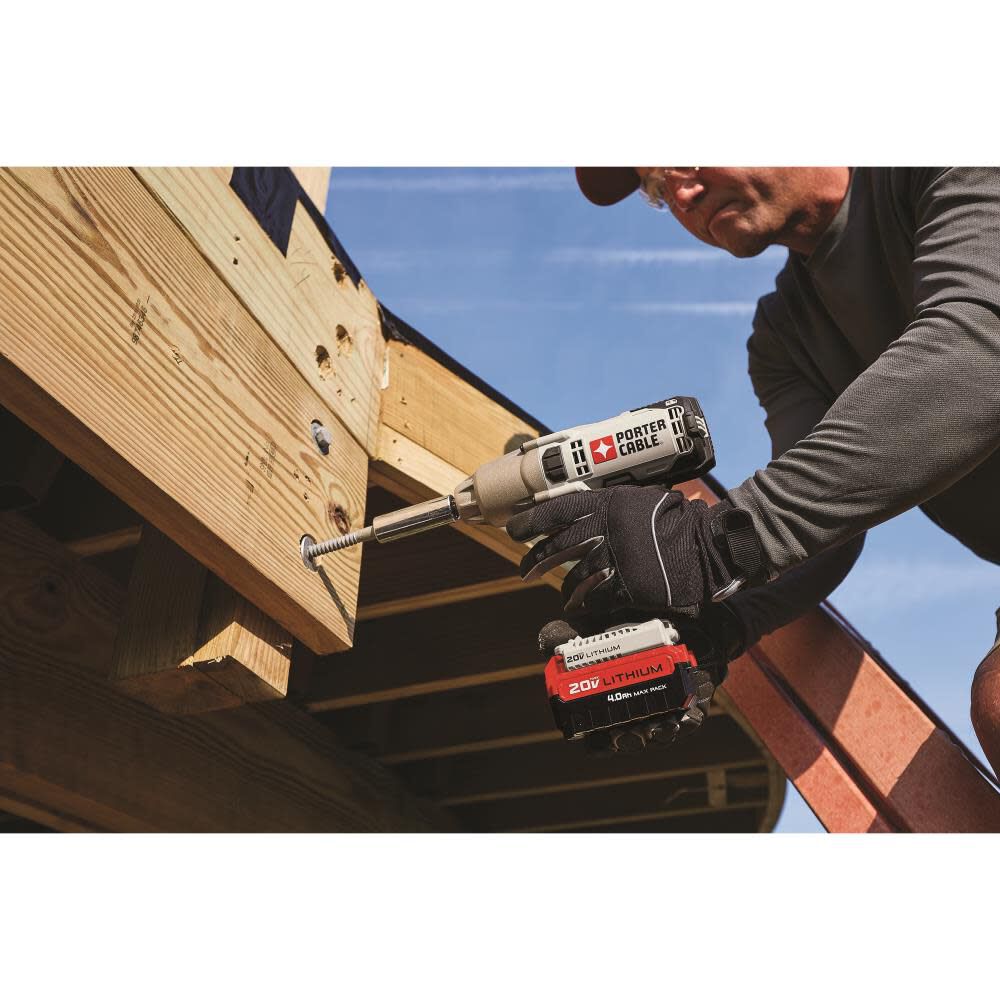Porter Cable 20V 1 2 in Drive Cordless Impact Wrench with Battery