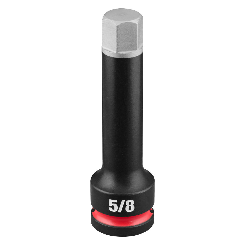 Milwaukee SHOCKWAVE Impact Duty 1/2 Inch Drive 4 Inch Hex 5/8 Inch Bit Socket - 49-66-7335