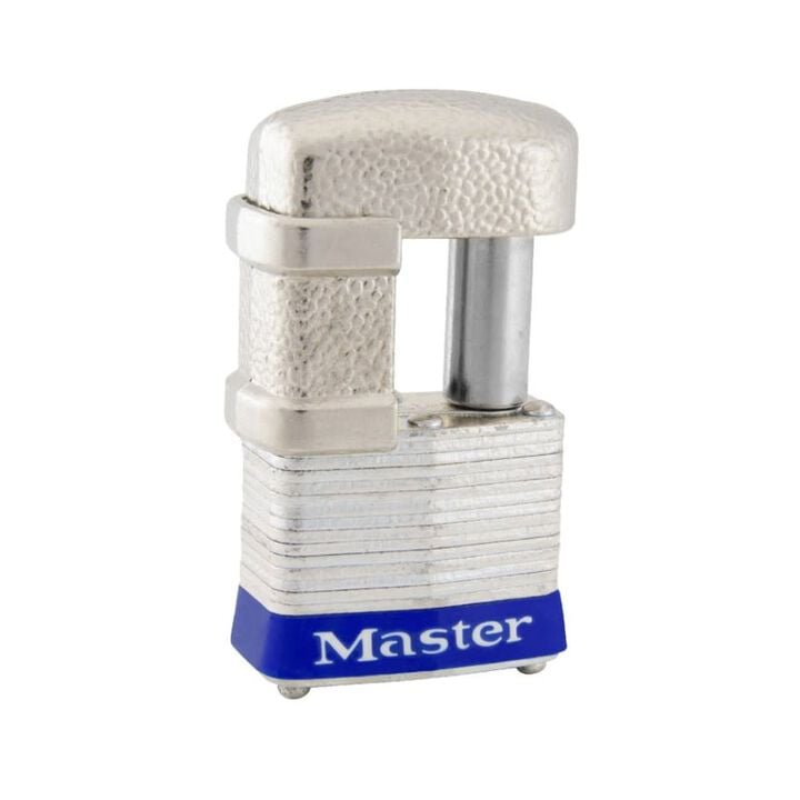 Master Lock 1-9/16 In. Width Shrouded Laminated Steel Pin Tumbler Padlock, large image number 0