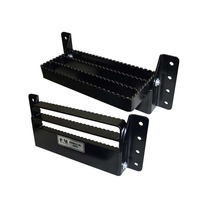 K&M Manufacturing Universal Flip-Up Tractor Step Black, large image number 2
