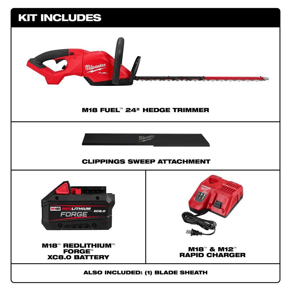 Milwaukee M18 FUEL 24 Inch Hedge Trimmer Kit, large image number 3
