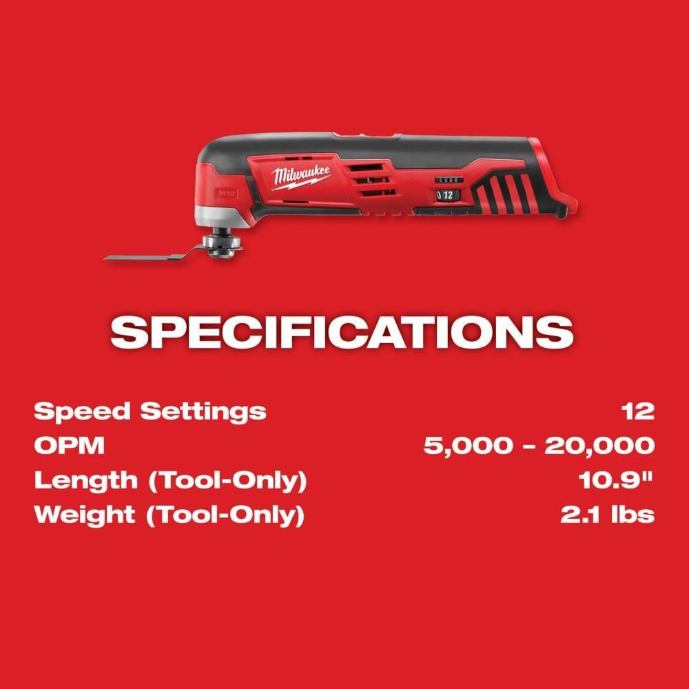 Milwaukee M12 Cordless Lithium Ion Multi Tool (Bare Tool), large image number 4
