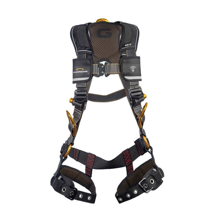 Guardian Fall Protection Full Body Harness with QC Chest/TB Leg Buckle Hip D-Ring, large image number 0