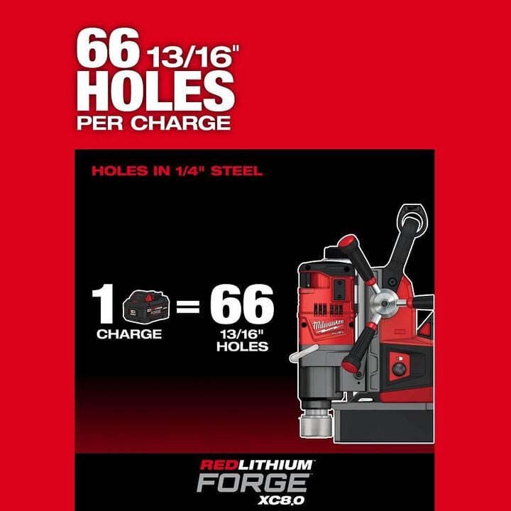 Milwaukee M18 FUEL 1-1/2inch Lineman Magnetic Drill Kit, large image number 6