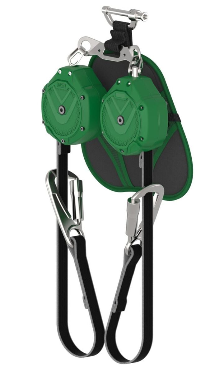 MSA Safety Works V-SHOCK EDGE, Leading Edge PFL, 6 Ft, Twin-Leg, Tie-Back, FP5K Snaphooks, Pin Connector (Top), OSHA