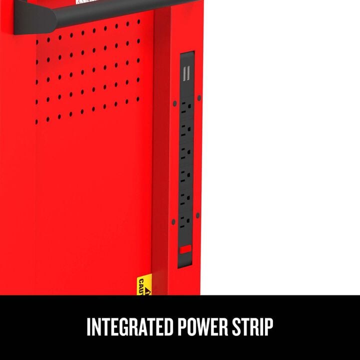 CRAFTSMAN S2000 Series 52 Inch Wide 8-Drawer Steel Rolling Workstation, Red, large image number 4