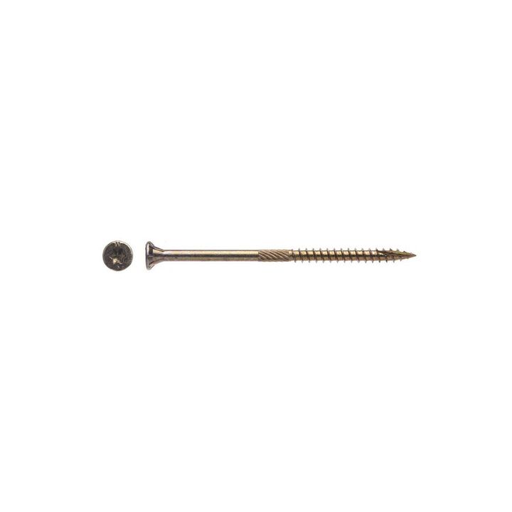Western Builders Supply 3-1/8 In. Flat Head Gold Interior Structural Wood Screw