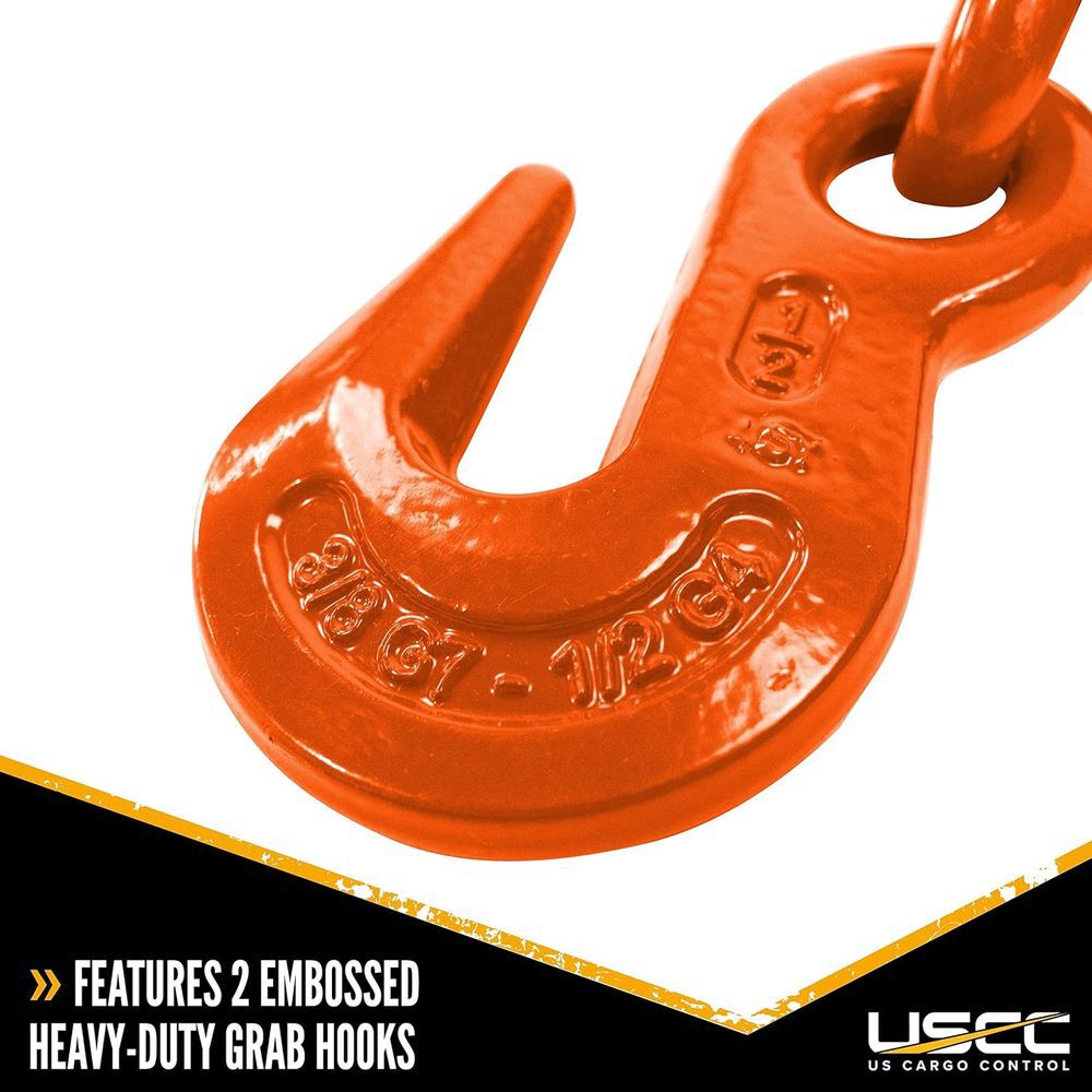 Columbus Mckinnon Heavy Duty Ratchet Load Binder for 3/8 Inch Grade 80 or Grade 100 Orange, large image number 2