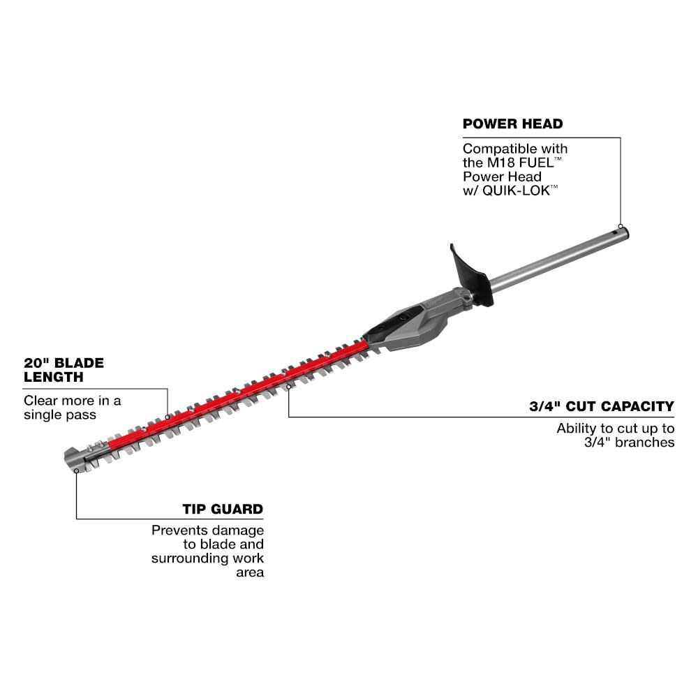 Milwaukee M18 FUEL QUIK-LOK Hedge Trimmer Attachment 49-16-2796 