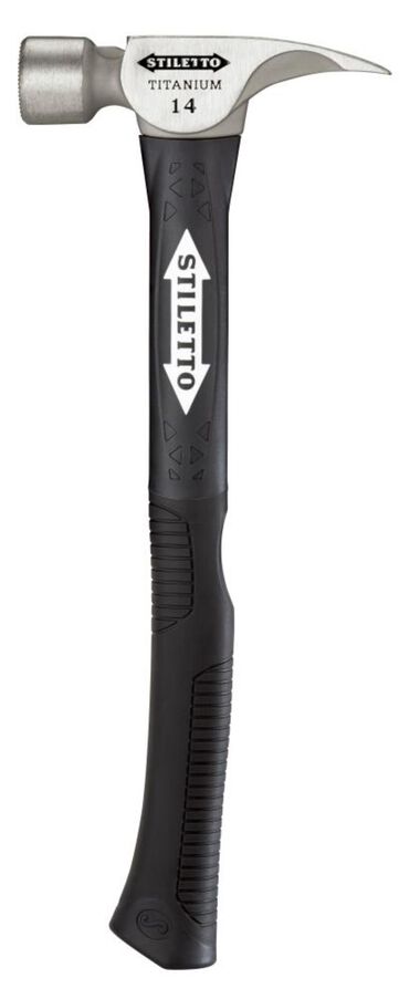 Stiletto 14 oz Titanium Milled Face Hammer with 18 in. Hybrid Fiberglass Handle