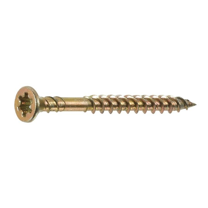OMG Inc #8 x2 in. Yellow Zinc Fast Thread PAMDrive Screw - 1000/Box