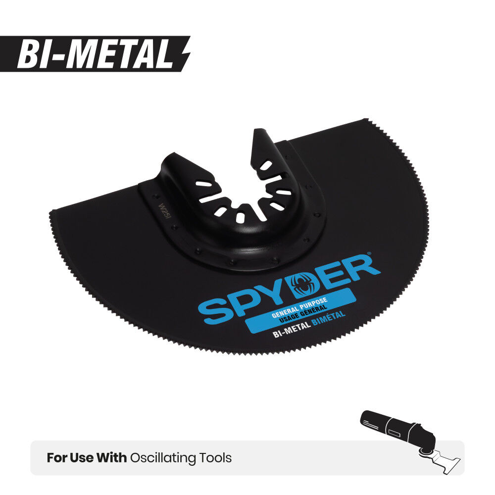 Spyder 4 Inch Bi-Metal Half Moon General Purpose Oscillating Blade, large image number 7