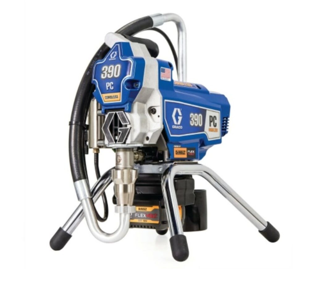 Graco 390 PC Airless Paint Sprayer Cordless Kit with Stand 25T804 from