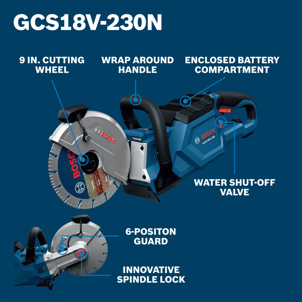 Bosch 18V Brushless 9 Inch Cutoff Saw (Bare Tool), large image number 2