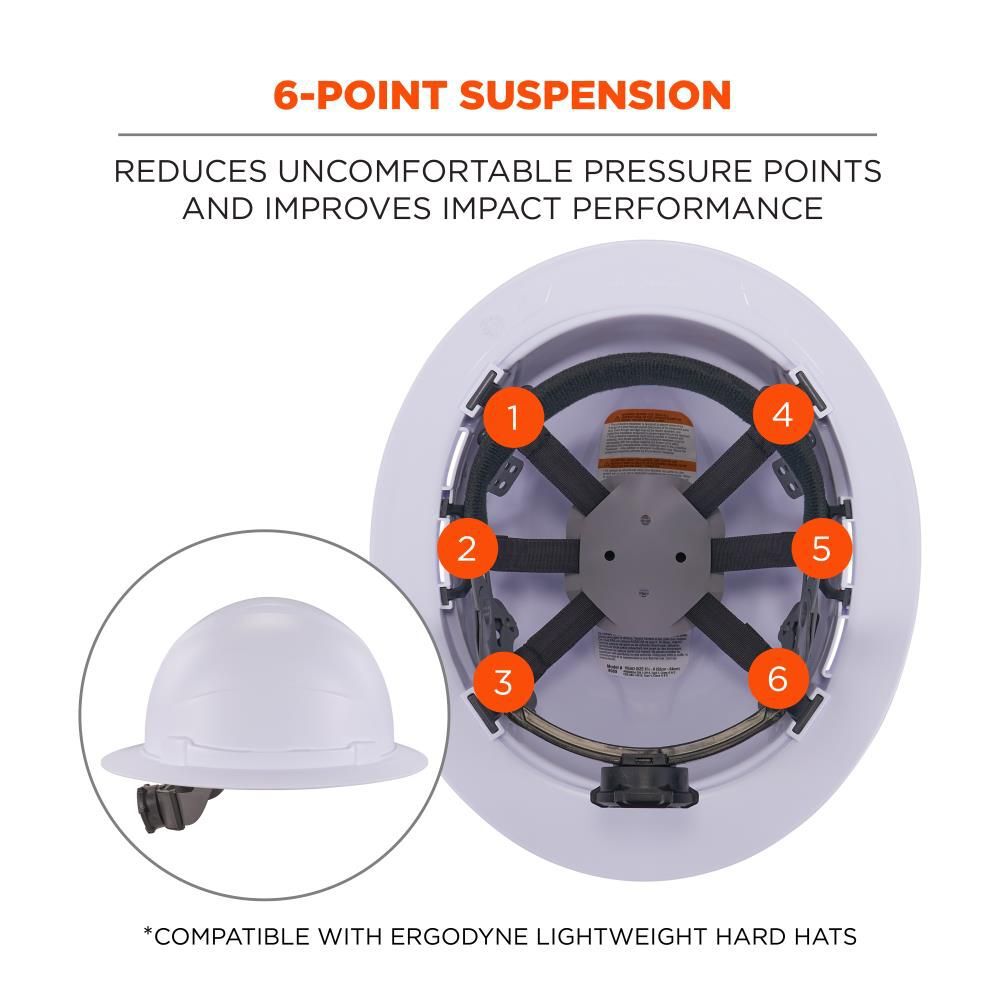 Ergodyne Skullerz 8986 Gray 6 Point Hard Hat Suspension Replacement, large image number 2