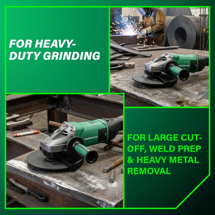 Metabo HPT Pro Series W 24-230 MVT 9 Inch Angle Grinder, large image number 3