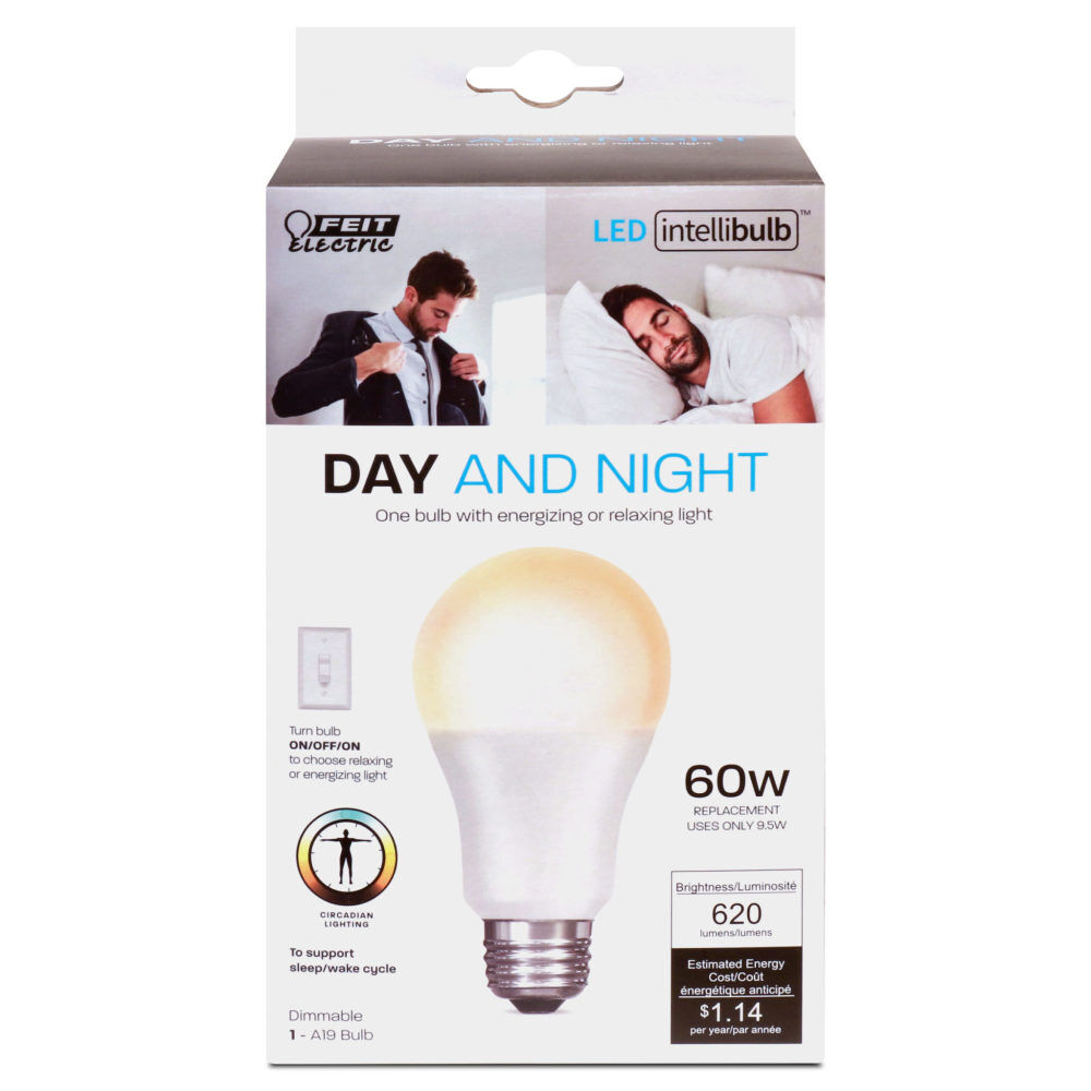 Feit Electric A19 Day Night Circadian Rhythm Dimmable LED Bulb A800 HLTH LEDI Acme Tools