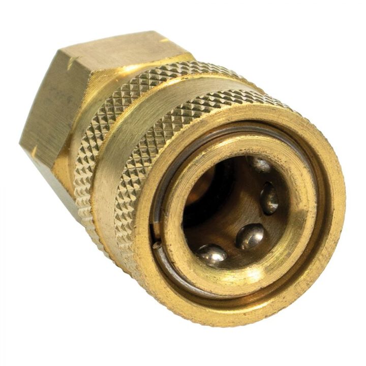 BluBird 3/8 Inch QD Socket x 3/8 Inch FPT Brass Pressure Washer Adapter, large image number 2