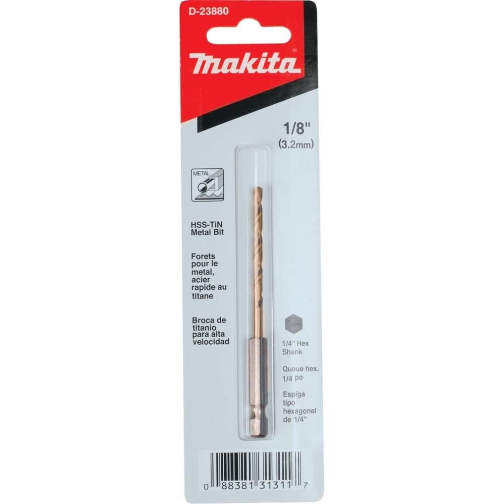 Makita 1/8 Inch Titanium Coated Drill Bit, 1/4 Inch Hex Shank, large image number 7