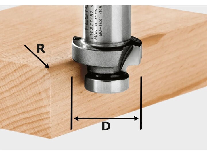 Festool R6 Carbide-Tipped Roundover Cutter for OFK 500 Routers, large image number 1