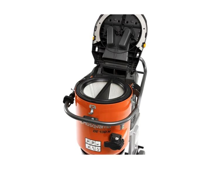 Husqvarna Construction DE 130 H 4HP 120-240V Electric HEPA Dust Extractor Reconditioned, large image number 2