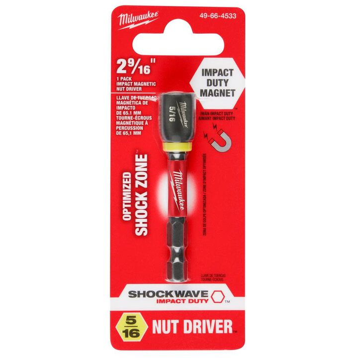 Milwaukee SHOCKWAVE Impact Duty 5/16inch x 2-9/16inch Magnetic Nut Driver, large image number 8