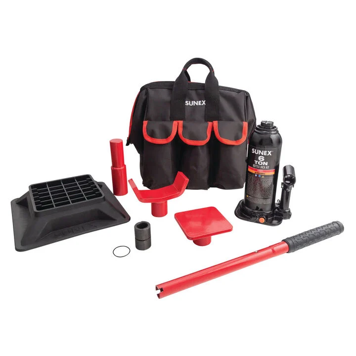 Sunex 6 Ton Bottle Jack Kit with Adapters