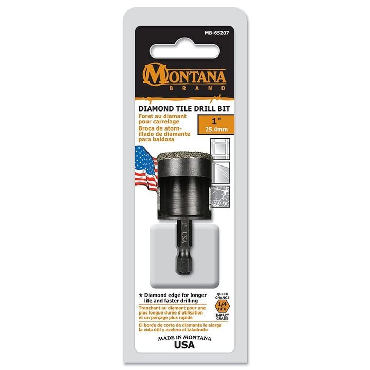 Montana Brand Tools 1 in Diamond Tile Drill Bit, large image number 1