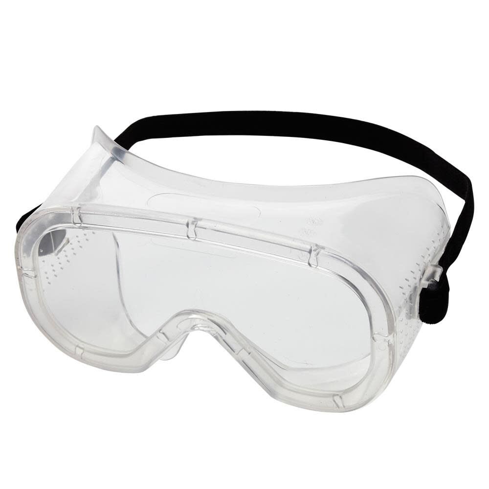 Sellstrom Flexible Soft Padded Protective Safety Goggle Direct Vent Uncoated Polycarbonate Lens Adjustable FR Strap Clear PVC Body Clear Tint, large image number 2