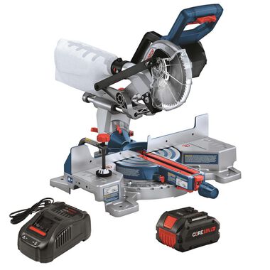 Bosch PROFACTOR 18V Surgeon Miter Saw Kit 7 1/4in Single Bevel Slide with CORE18V 8.0 Ah PROFACTOR Performance Battery