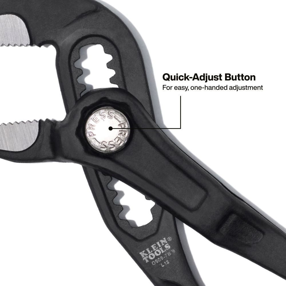 Klein Tools Straight Jaw Quick-Adjust Pump Pliers Set 2 Pieces, large image number 6