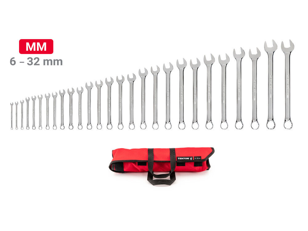 Tekton Combination Wrench Set with Pouch, 27-Piece (6-32 mm), large image number 2