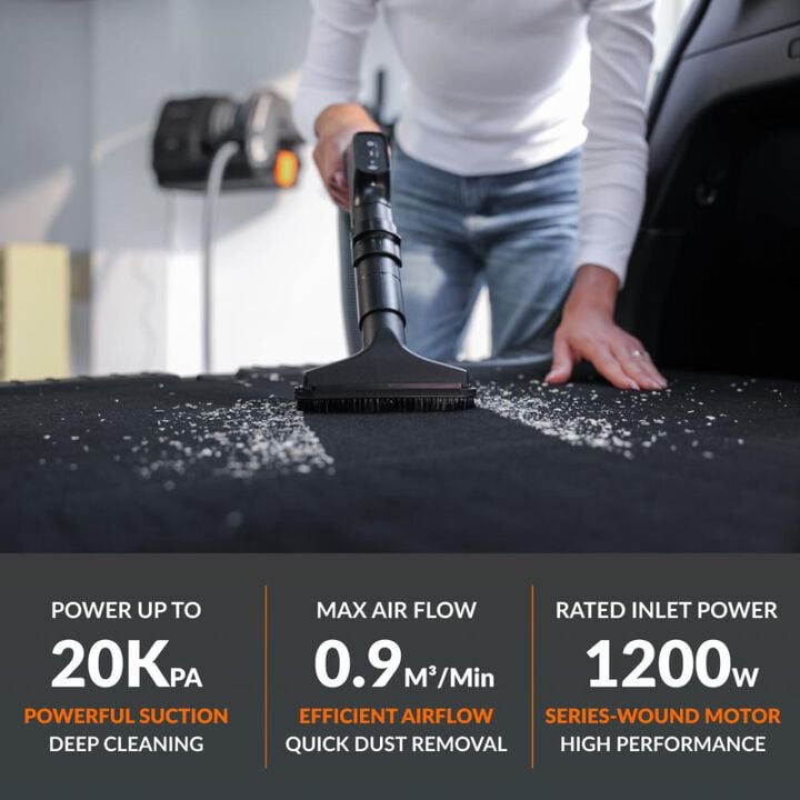 Giraffe Tools 32 Cfm Corded Retractable Vacuum Cleaner without Remote Control, large image number 4