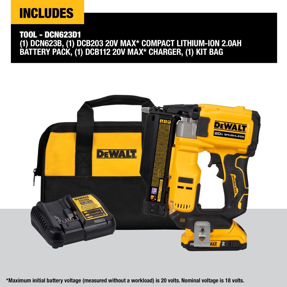 DEWALT ATOMIC Compact Series 20V MAX Pin Nailer 23 Gauge Kit, large image number 15