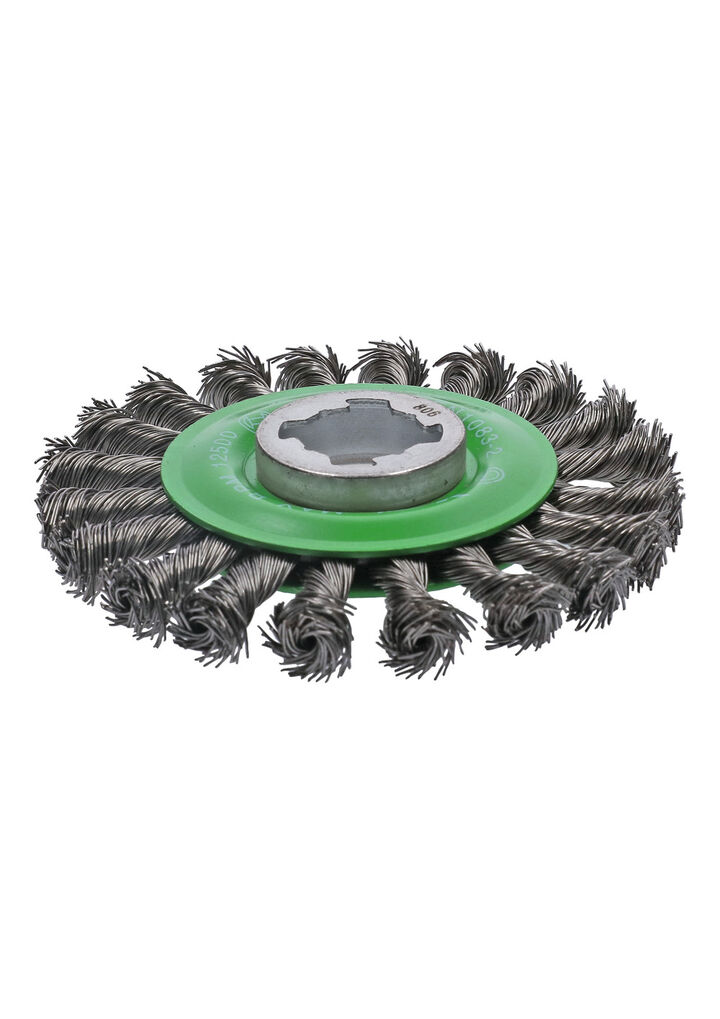 Bosch 4-1/2 Inch Wheel Dia. X-LOCK Arbor Stainless Steel Full Cable Knotted Wire Wheel, large image number 2