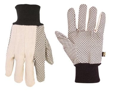 CLC Cotton Canvas Gloves with PVC Gripper Dots - L, large image number 0