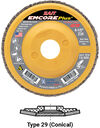 United Abrasives Encore Plus 4-1/2 Inch x 7/8 Inch 40 Grit Type 29 Flap Disc, small image number 2
