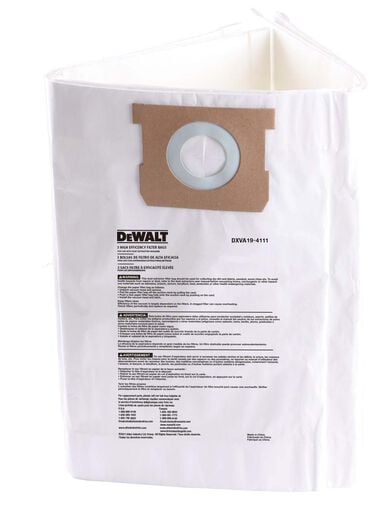DEWALT Fine Dust Bag 6 10 Gallon 3 bags