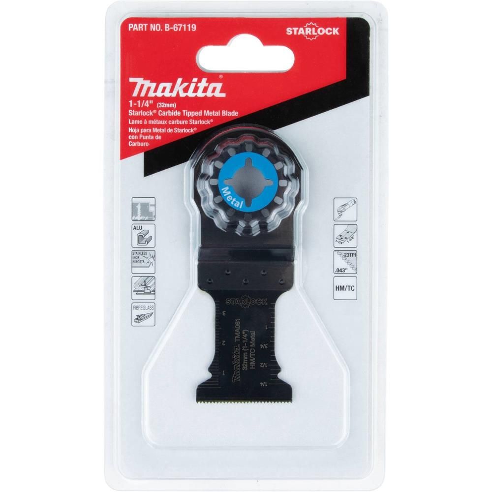 Makita 1-1/4in Starlock Carbide Tipped Metal Blade, large image number 2