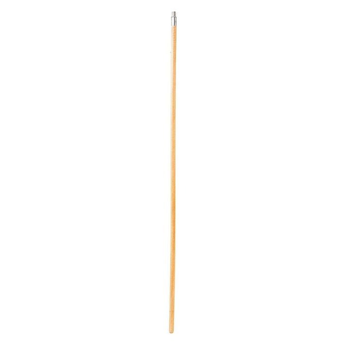 Rubbermaid 60in Lacquered Wood Broom Handle with Threaded Metal Tip