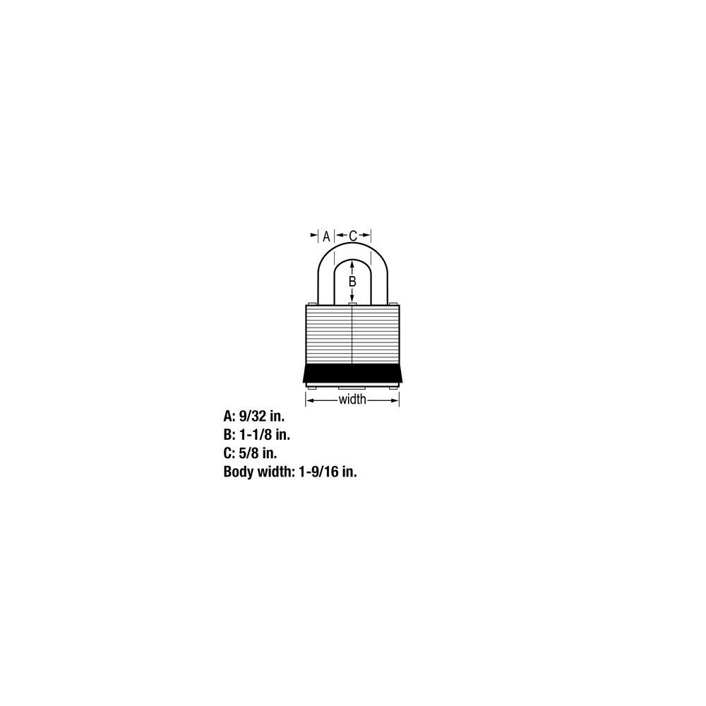 Master Lock Padlock1 9/16in Steel Keyed Different Tumbler, large image number 5