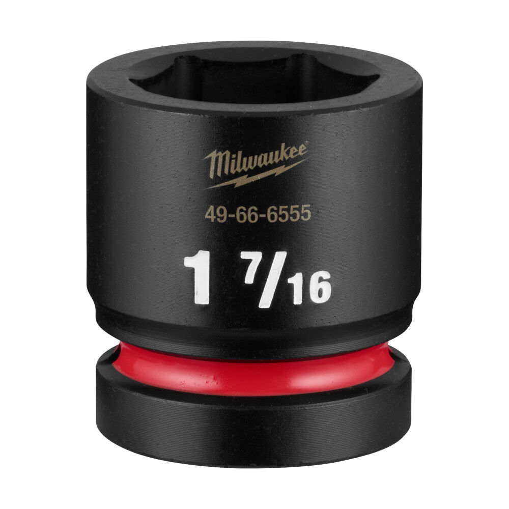 Milwaukee SHOCKWAVE Impact Duty 1 Inch Drive 1-7/16 Inch Standard 6 Point Socket - 49-66-6555