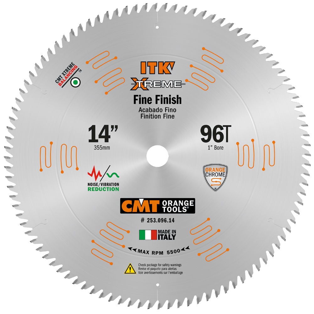 CMT 14in 96T Fine Finish Wood Circular Saw Blade - 253.096.14