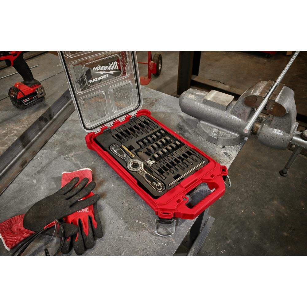 Milwaukee Metric Tap Die PACKOUT 38pc Set with Hex LOK 2 in 1 Handle 49 22 5603 Acme Tools