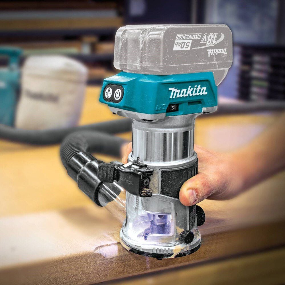 Makita 18V LXT Lithium-Ion Brushless Cordless Compact Router (Bare Tool), large image number 6