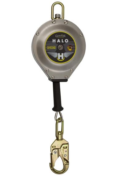 Guardian Fall Protection Class 1, 30 ft Halo Cable SRL with Steel Snap Hook