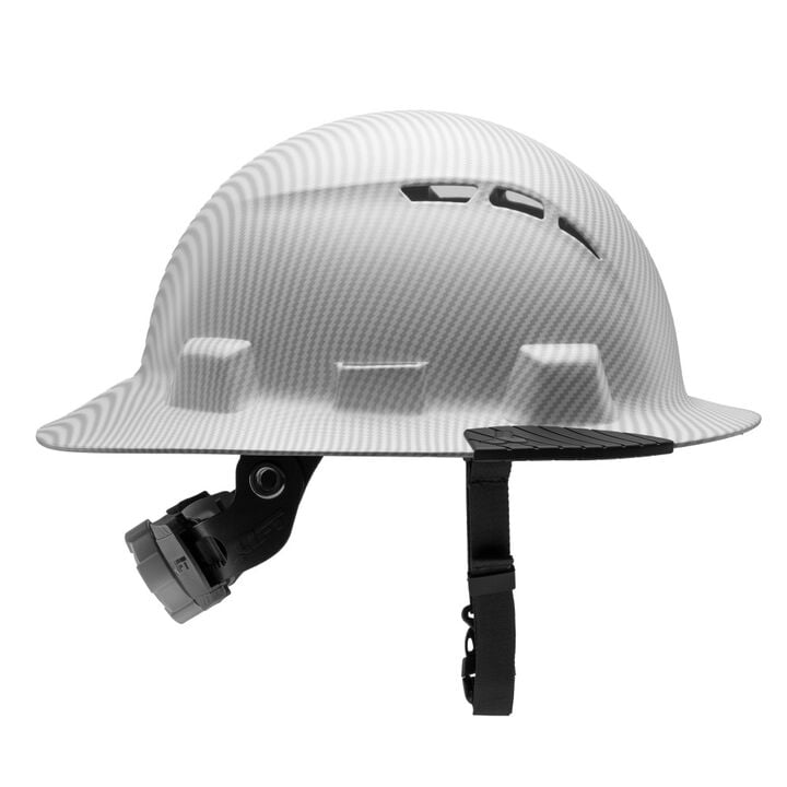 Lift Safety IDAX Full Brim Vented Carbon White Hard Hat