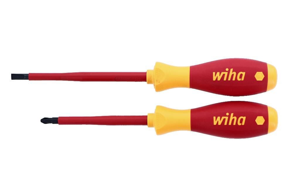Wiha Insulated SoftFinish Slotted & Phillips Screwdriver Set 2 Piece, large image number 1