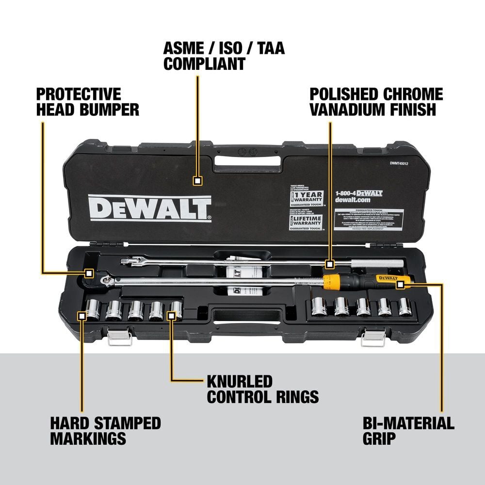 DEWALT Torque Wrench Tool Set and Tire Change Kit 12 Pieces, large image number 4